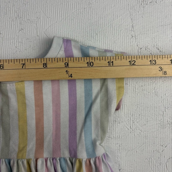 Garanimals 18M Colorful Pastel Striped Kids Dress Cap Sleeves Fit & Flare - Picture 4 of 6